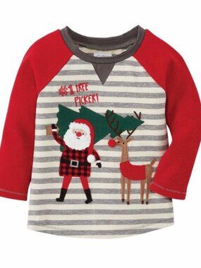 Mud Pie Boy Alpine Village Santa Tree Boy Tees